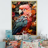 Parrot S Feathers Of The Tropics - Parrot Large Canvas Wall Art
