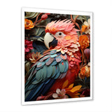 Parrot S Feathers Of The Tropics - Parrot Large Canvas Wall Art