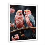 Whimsical Whispers Love Birds - Parrot Living Room Wall Art