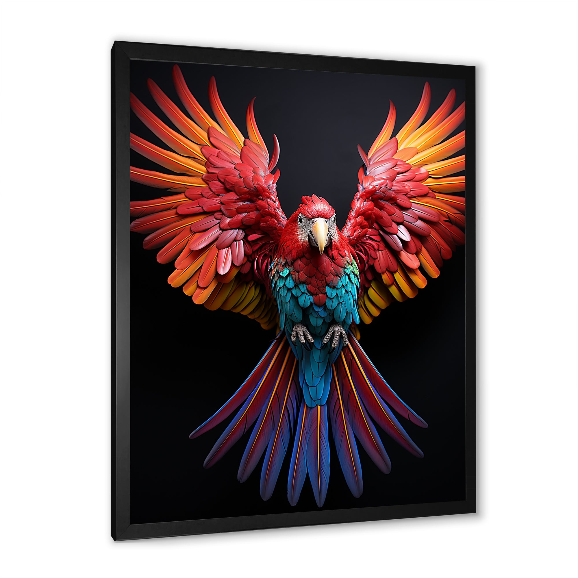 Parrot S Whimsical Wings - Parrot Canvas Wall Art