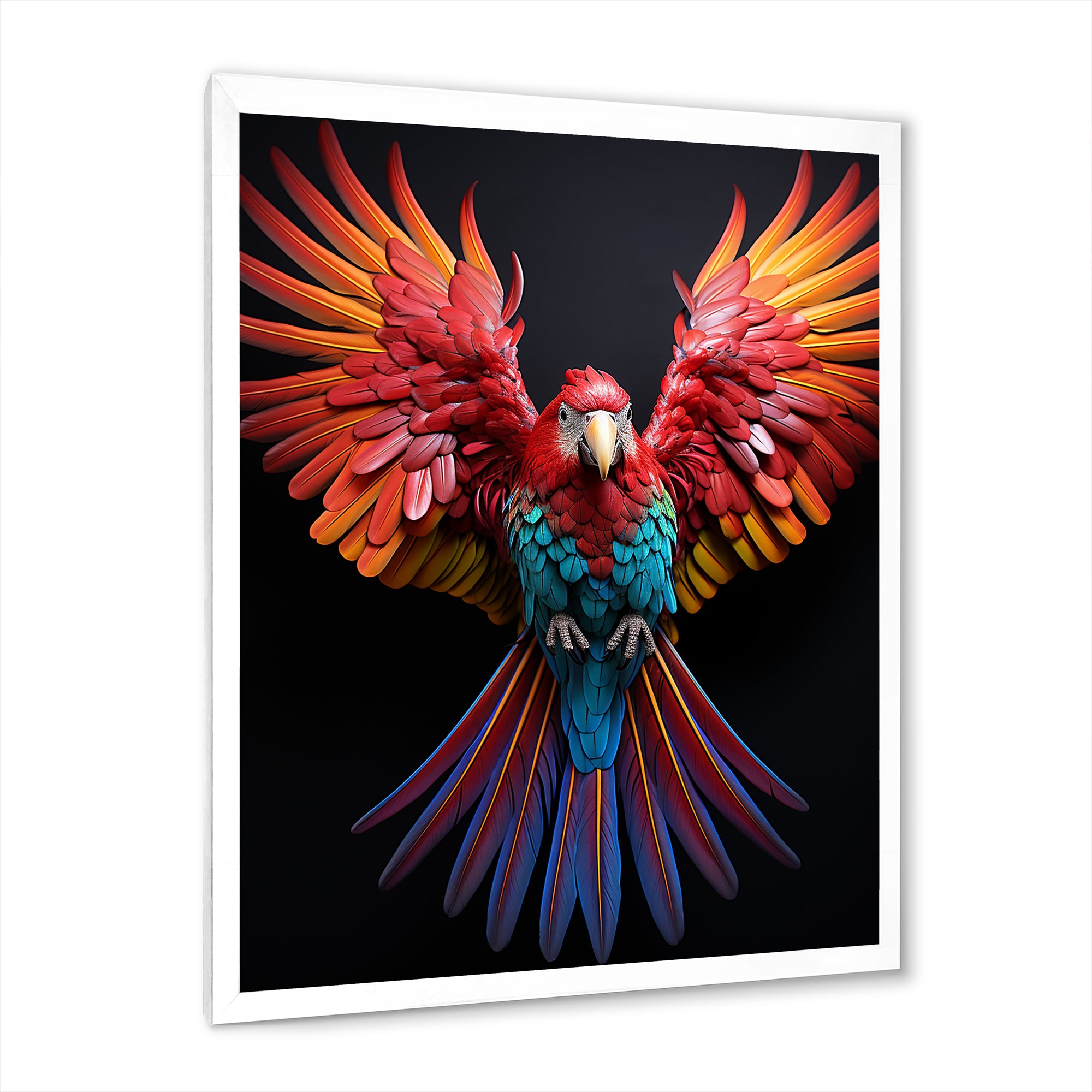 Parrot S Whimsical Wings - Parrot Canvas Wall Art