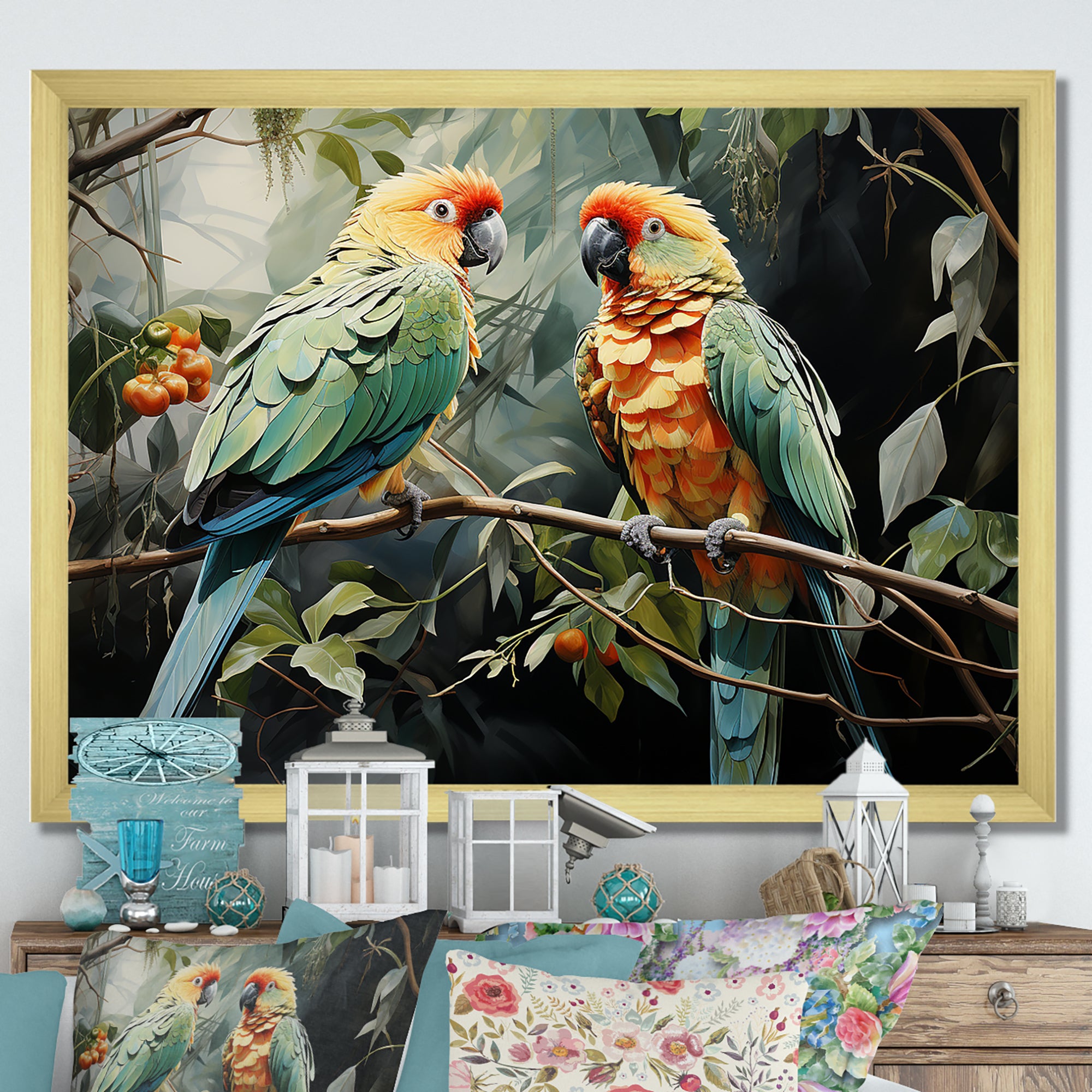 Whispers Of Feathery Elegance - Parrot Wall Art Prints