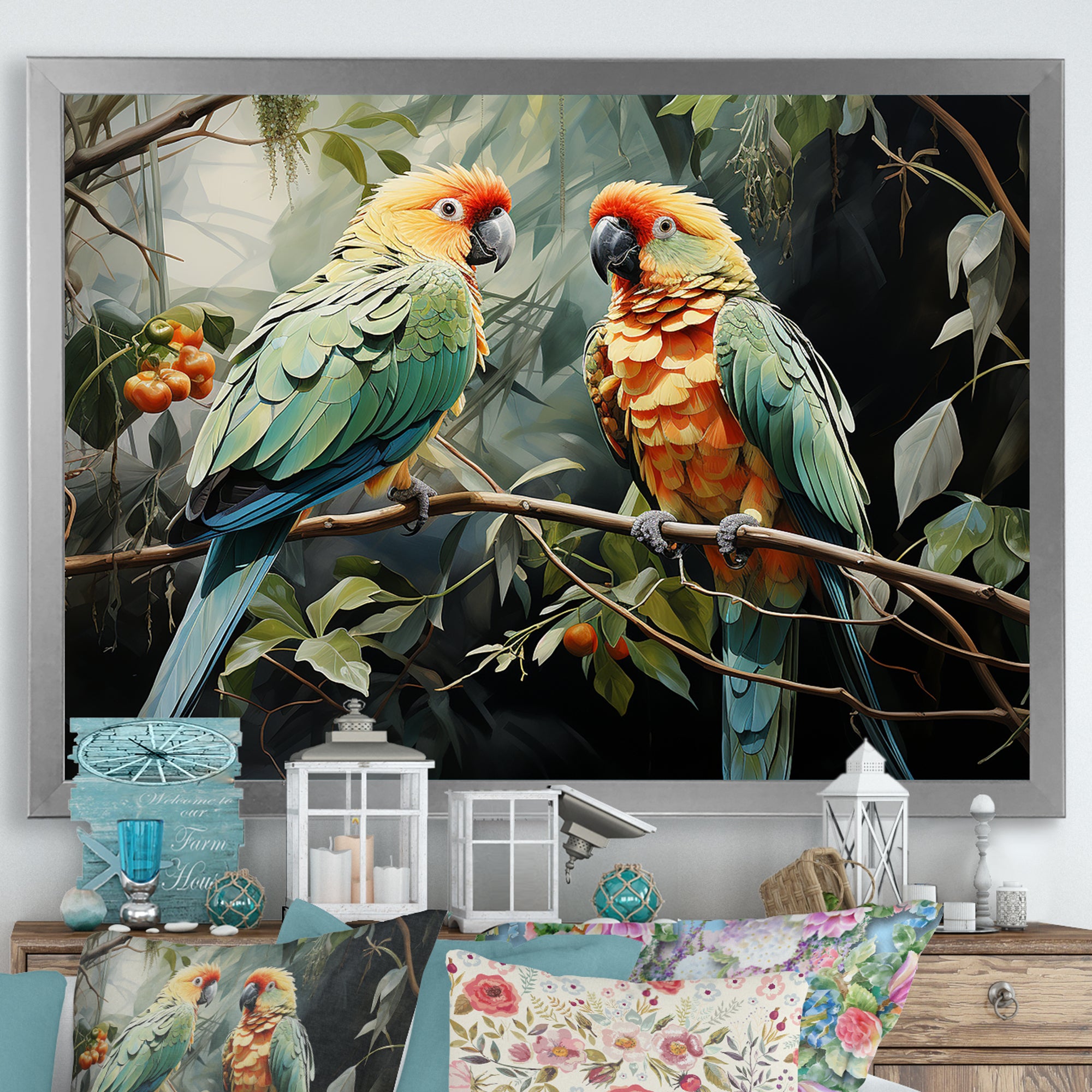 Whispers Of Feathery Elegance - Parrot Wall Art Prints