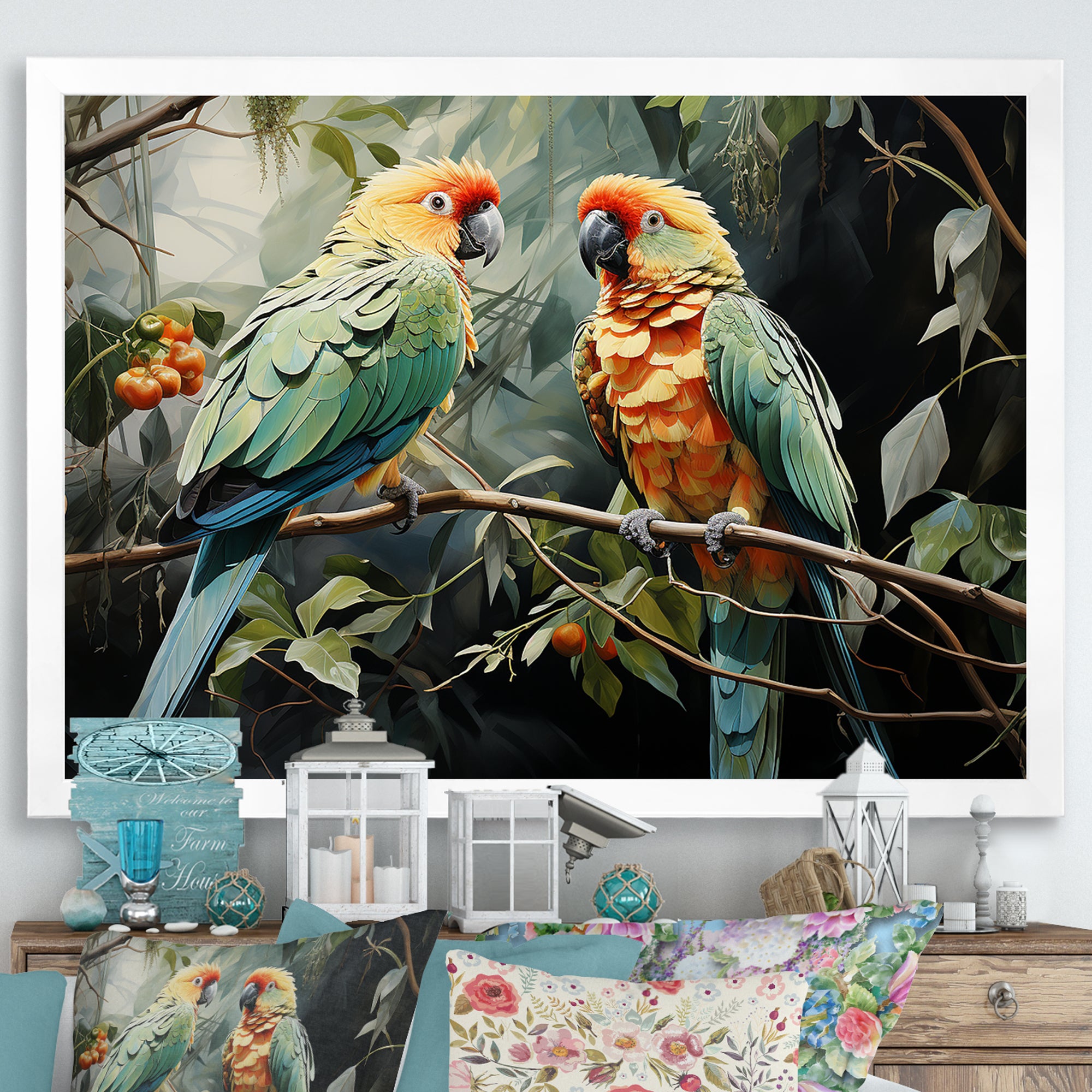 Whispers Of Feathery Elegance - Parrot Wall Art Prints
