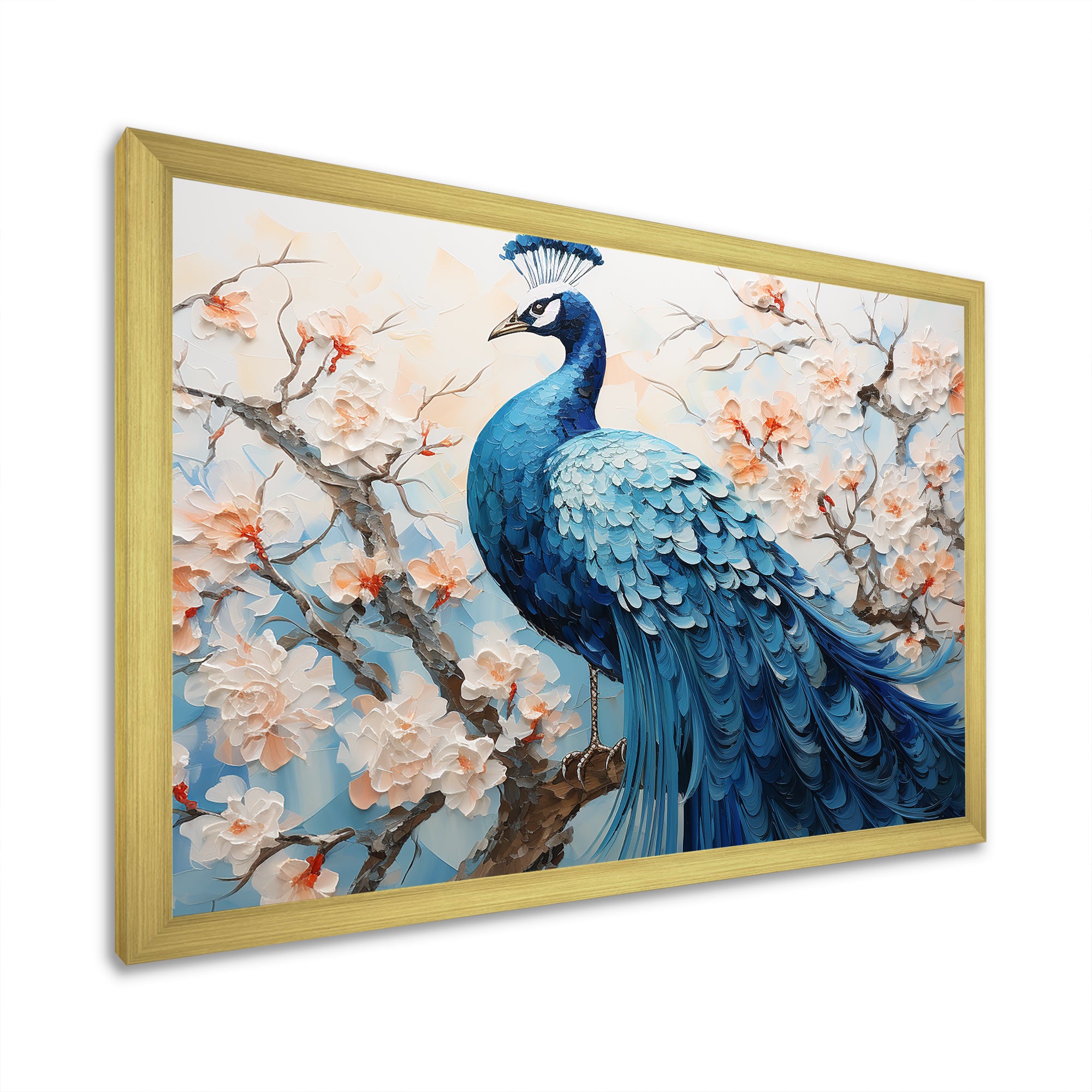 Flower Peacock S Vibrant Display - Peacock Home Decor Art