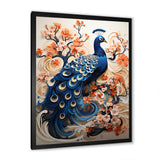 Flower Colors Of The Peacock - Blue Peacock Wall Art