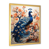 Flower Colors Of The Peacock - Blue Peacock Wall Art
