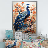 Flower Colors Of The Peacock - Blue Peacock Wall Art
