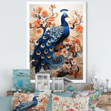 Flower Colors Of The Peacock - Blue Peacock Wall Art