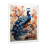 Flower Colors Of The Peacock - Blue Peacock Wall Art
