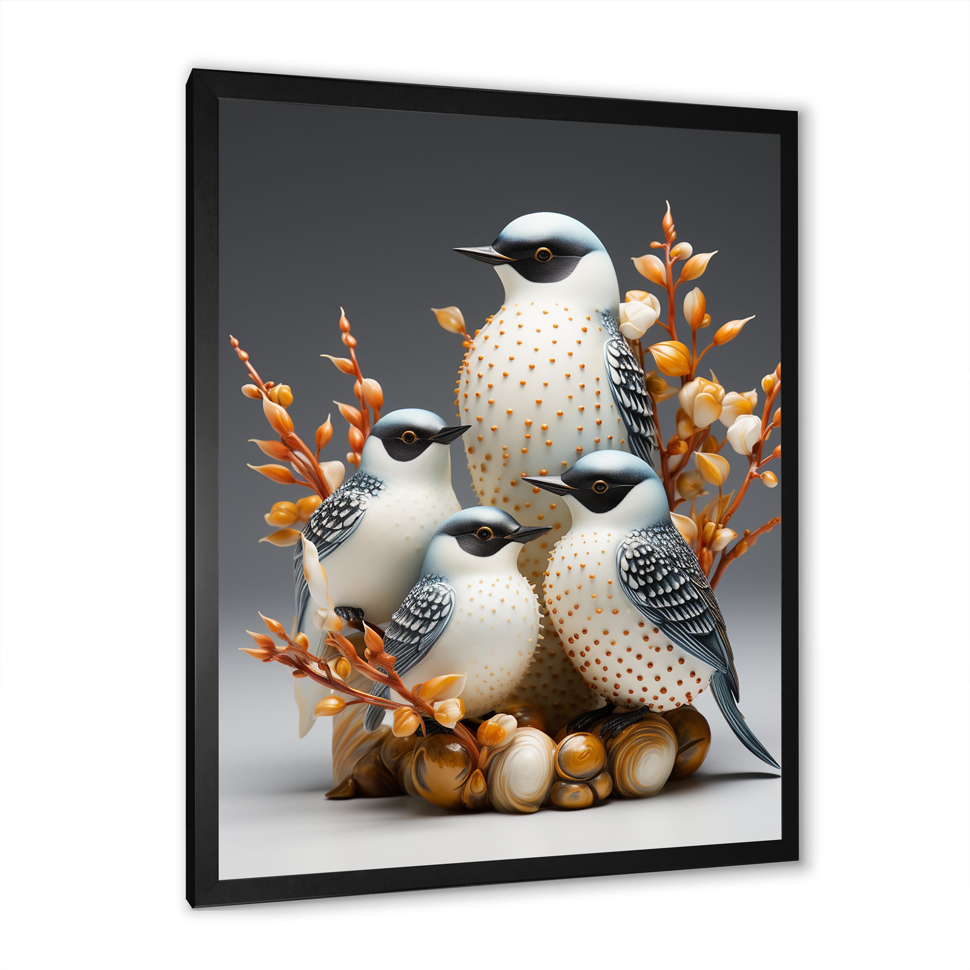 Frosty White Nature S Songbirds - Bird Wall Decor