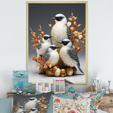 Frosty White Nature S Songbirds - Bird Wall Decor