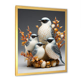 Frosty White Nature S Songbirds - Bird Wall Decor