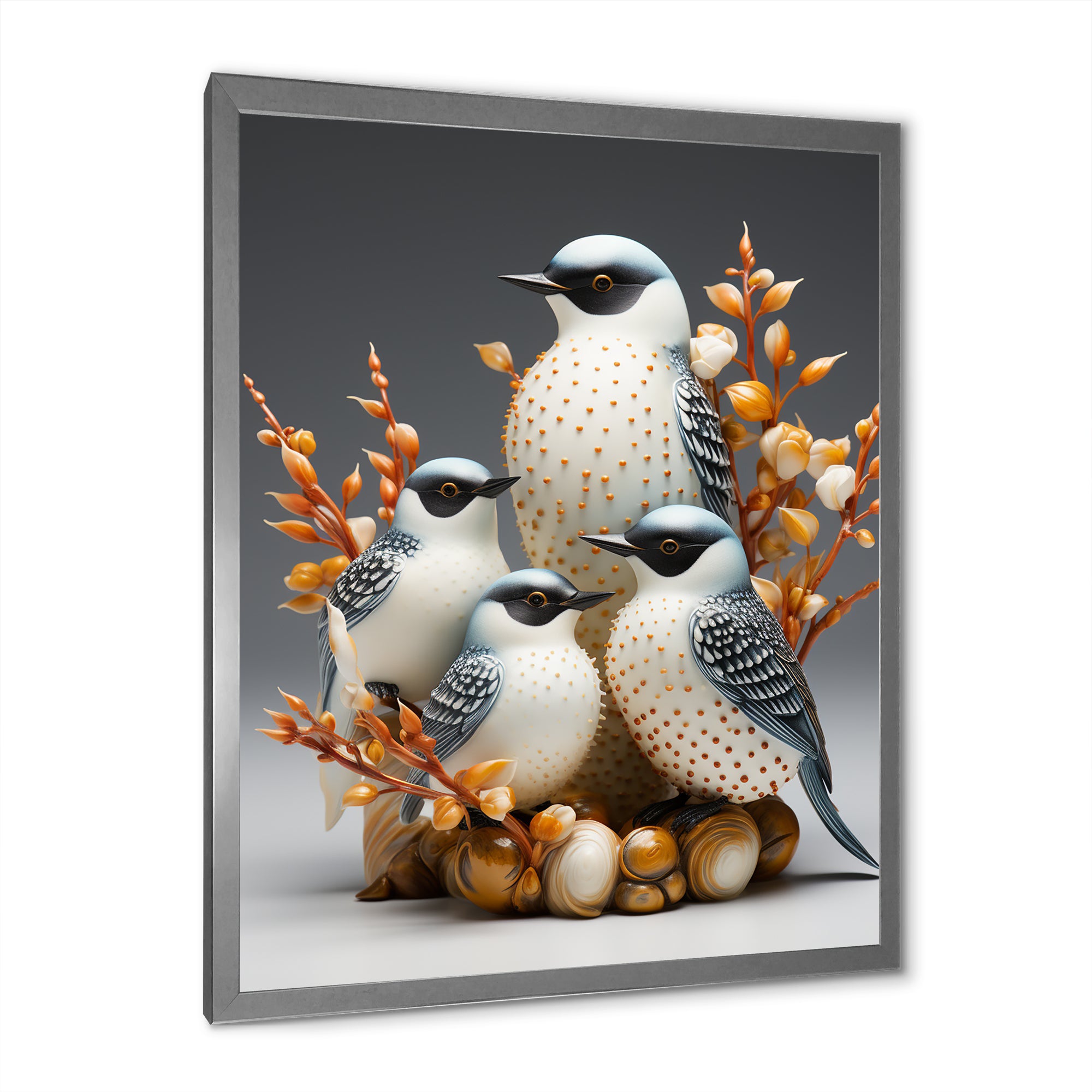 Frosty White Nature S Songbirds - Bird Wall Decor