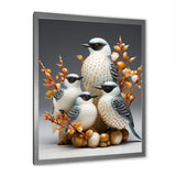 Frosty White Nature S Songbirds - Bird Wall Decor