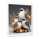 Frosty White Nature S Songbirds - Bird Wall Decor