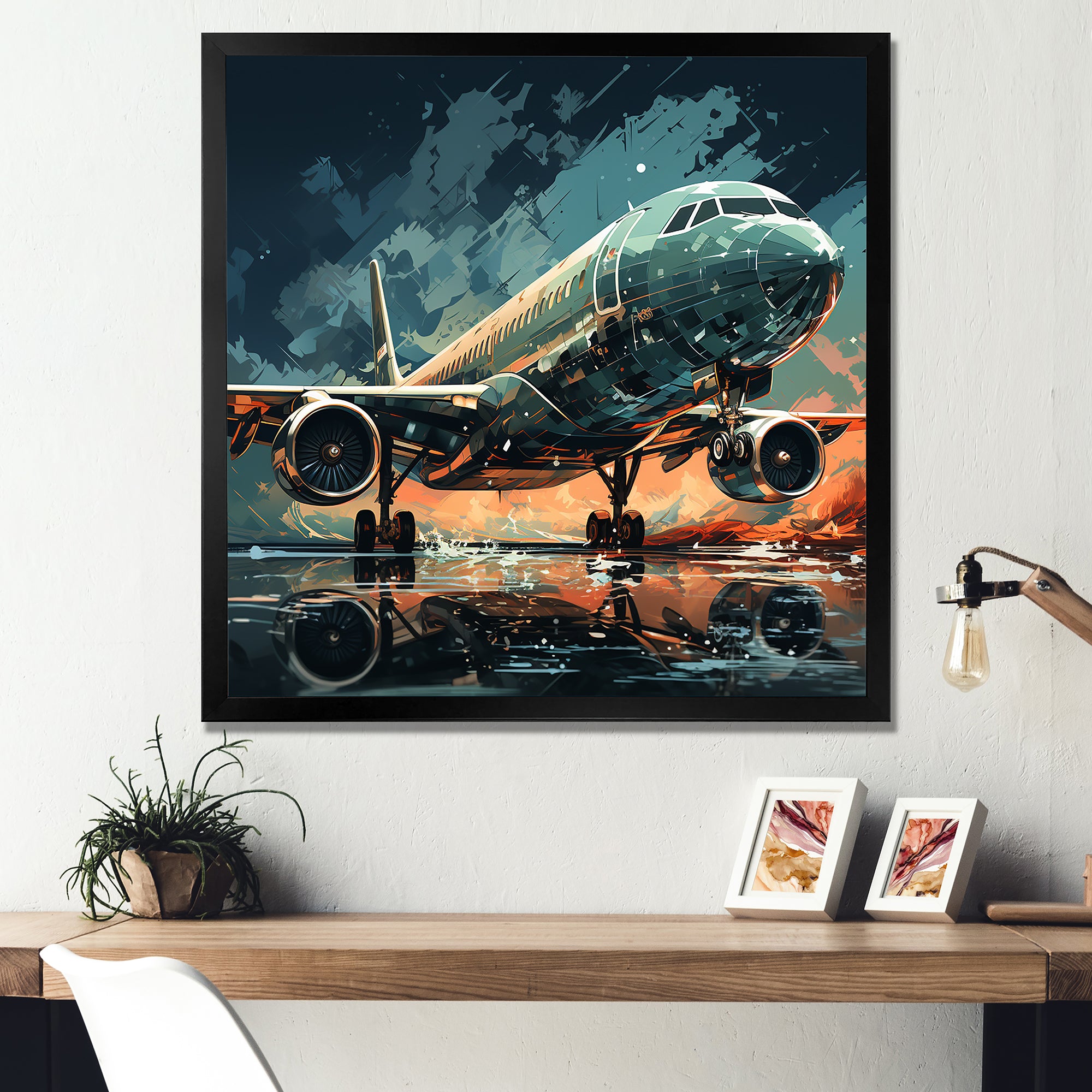 Aircraft S Last Checks Runway - Plane Canvas Wall Art