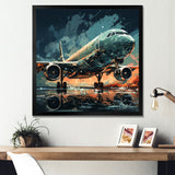 Aircraft S Last Checks Runway - Plane Canvas Wall Art