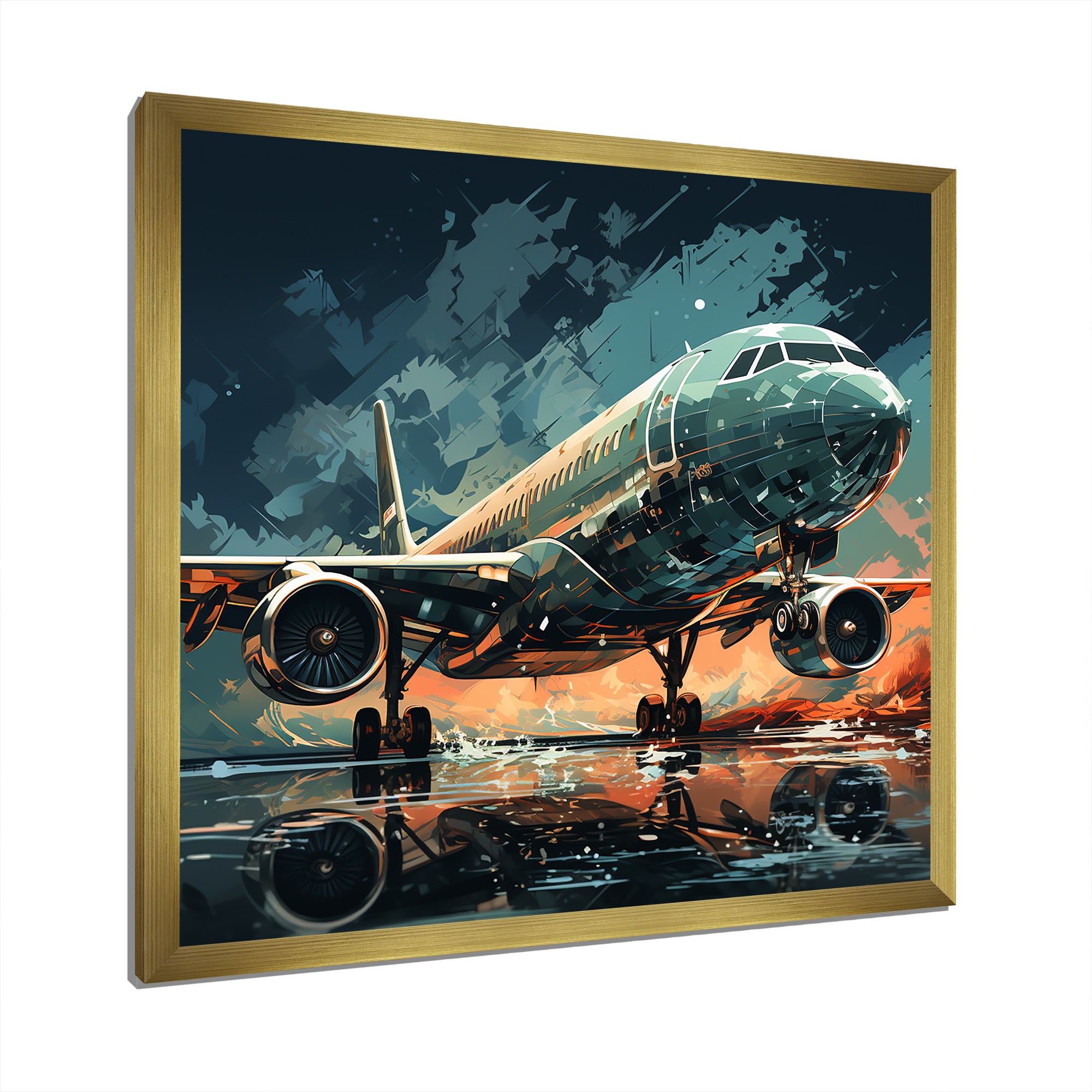 Aircraft S Last Checks Runway - Plane Canvas Wall Art