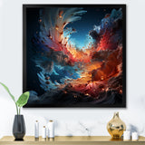 Expressionist Space Shuttle Burst - Rocketship Canvas Wall Art
