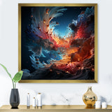 Expressionist Space Shuttle Burst - Rocketship Canvas Wall Art