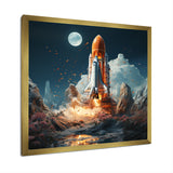 Rocketship Cosmic Odyssey - Rocketship Canvas Wall Art