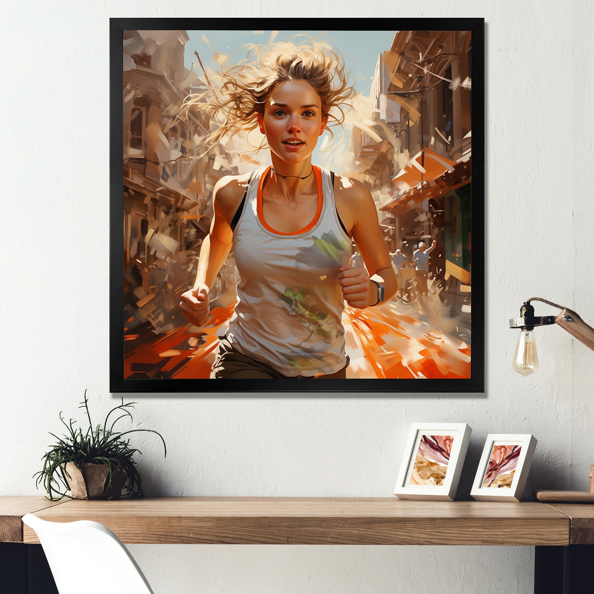 In Shape Running Athlete - Running Canvas Wall Art
