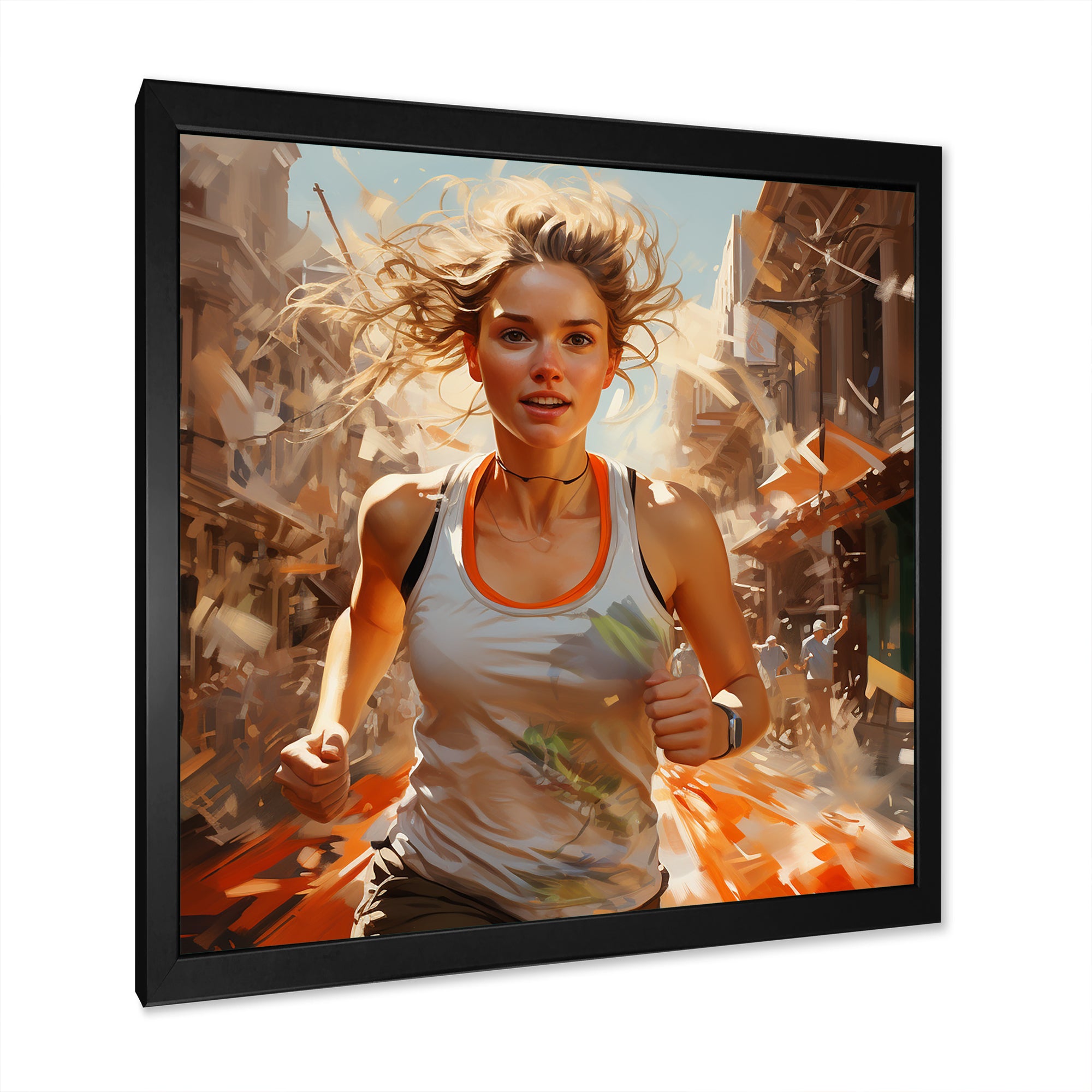 In Shape Running Athlete - Running Canvas Wall Art