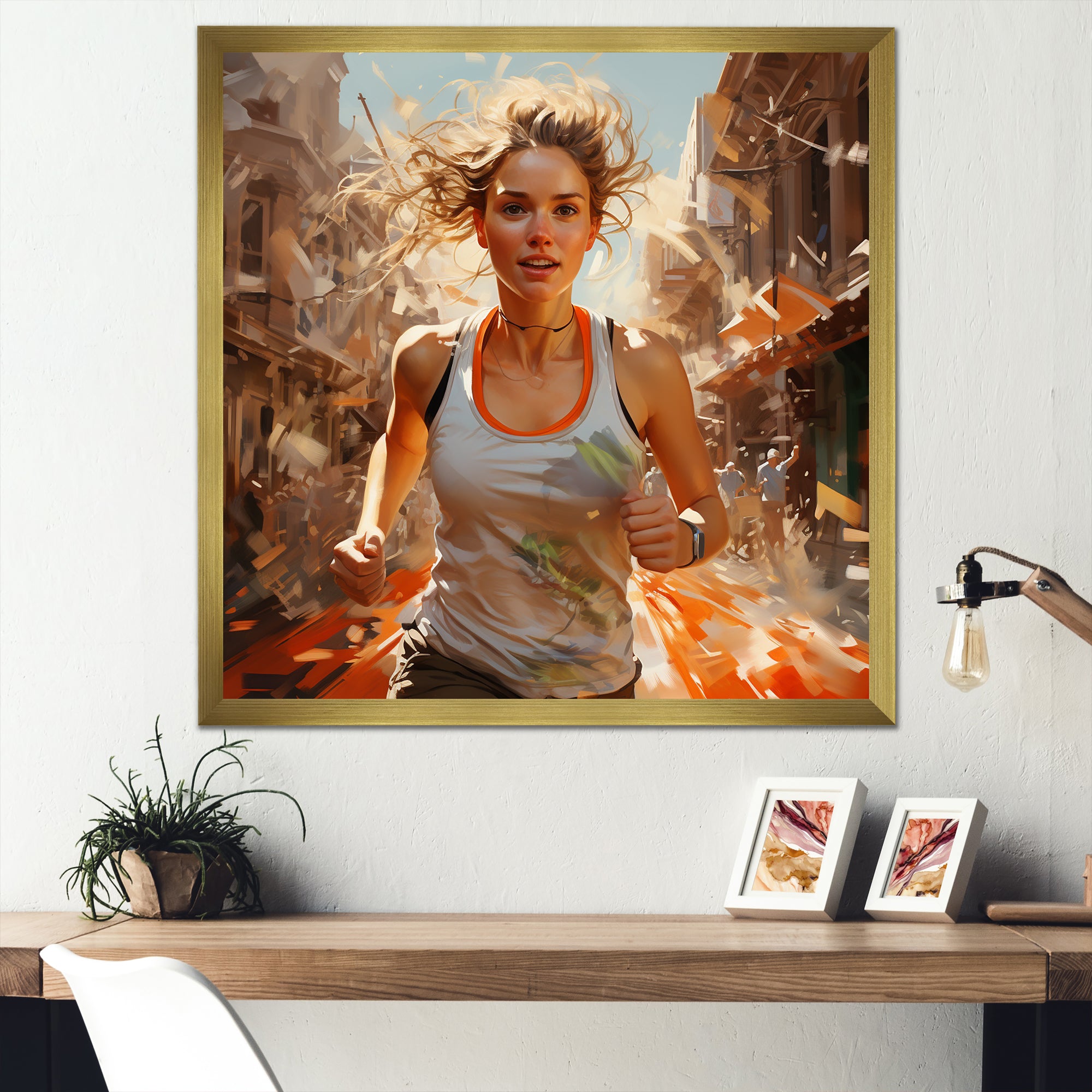 In Shape Running Athlete - Running Canvas Wall Art