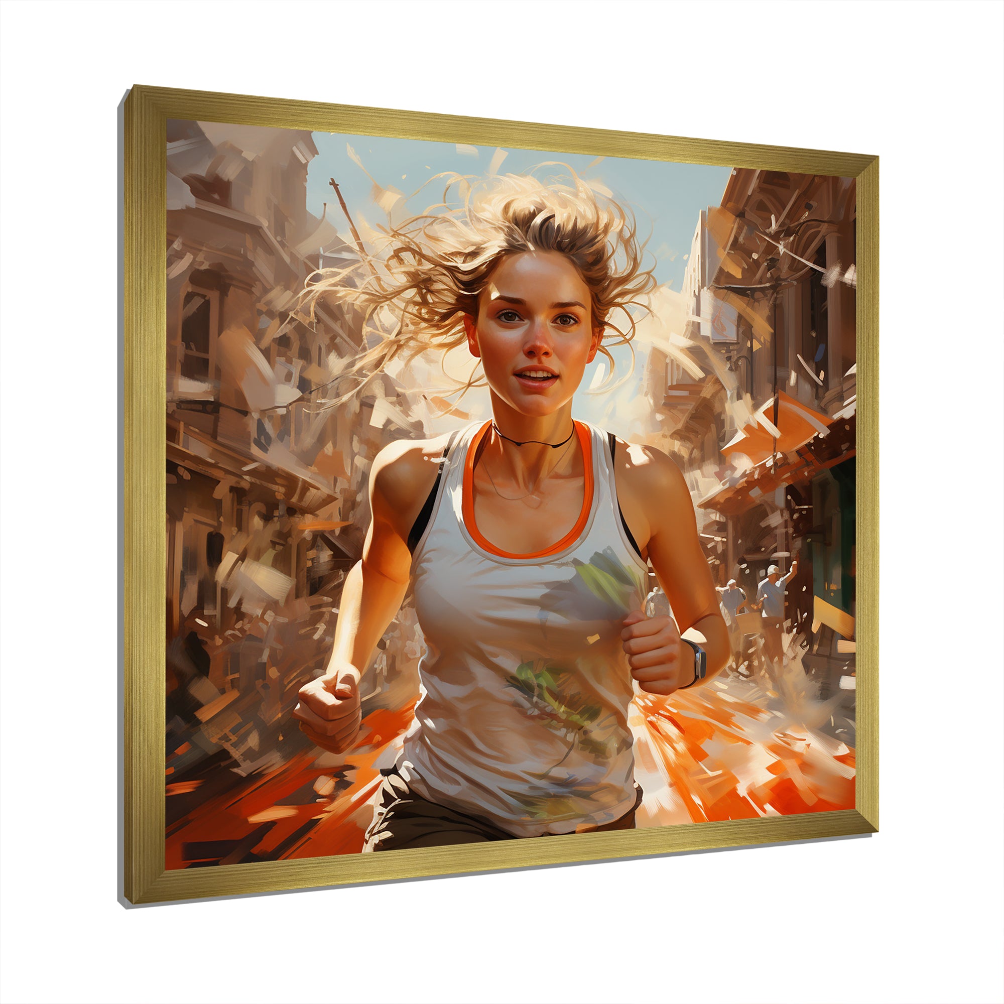 In Shape Running Athlete - Running Canvas Wall Art