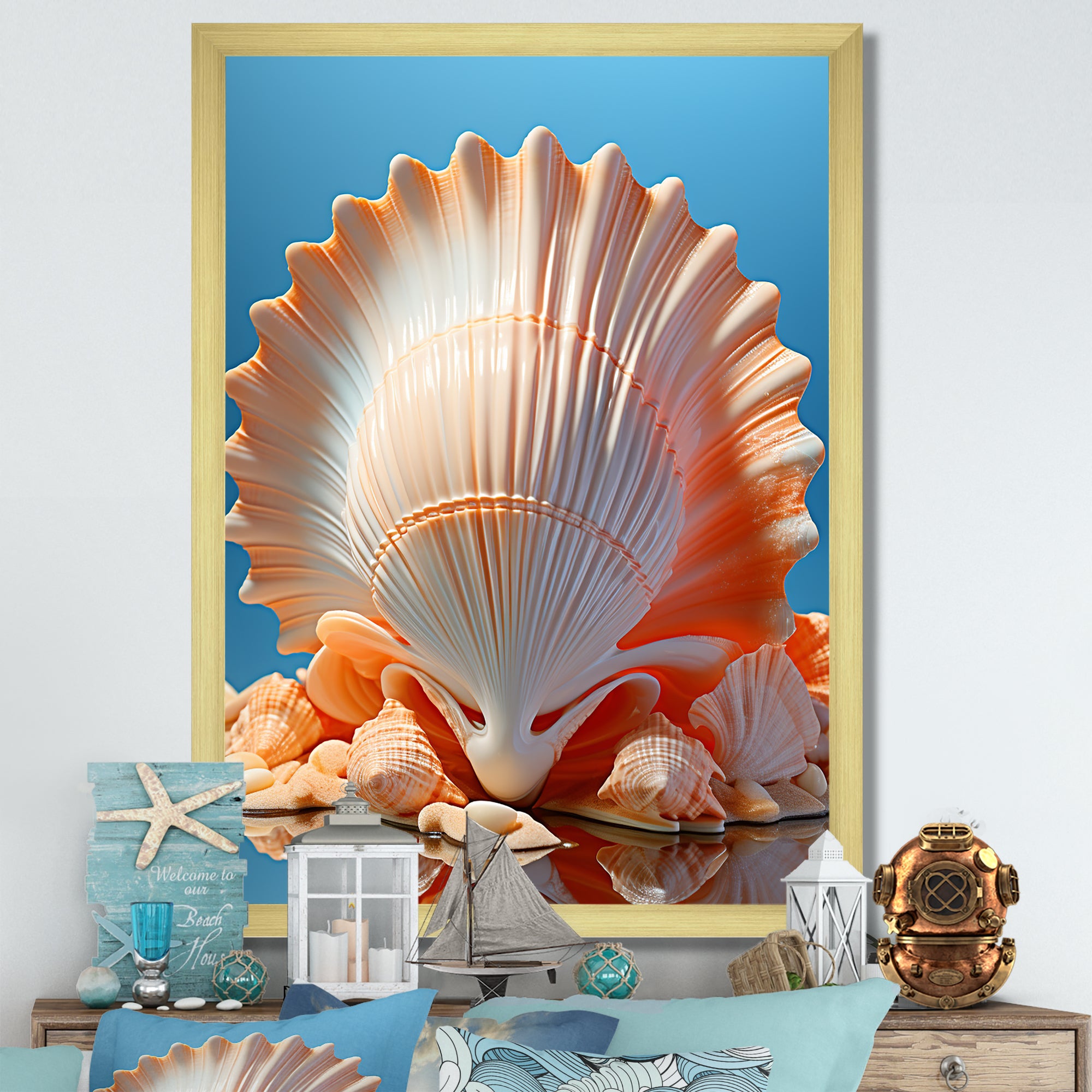 Opulent Symbolic Shells - Seashell Wall Decor
