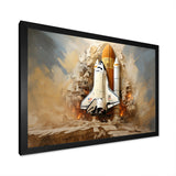Abstract Space Shuttle Launch - Space Shuttle Canvas Wall Art