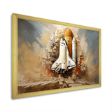 Abstract Space Shuttle Launch - Space Shuttle Canvas Wall Art