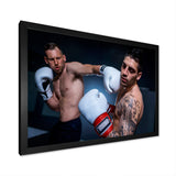 Boxing March Of Two Male Boxers - Sport Boxer Canvas Wall Art