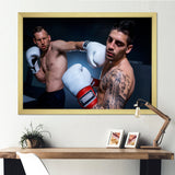 Boxing March Of Two Male Boxers - Sport Boxer Canvas Wall Art