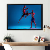 Two MMA Fighters Boxing - Sport Boxer Canvas Wall Art