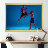 Two MMA Fighters Boxing - Sport Boxer Canvas Wall Art