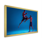 Two MMA Fighters Boxing - Sport Boxer Canvas Wall Art
