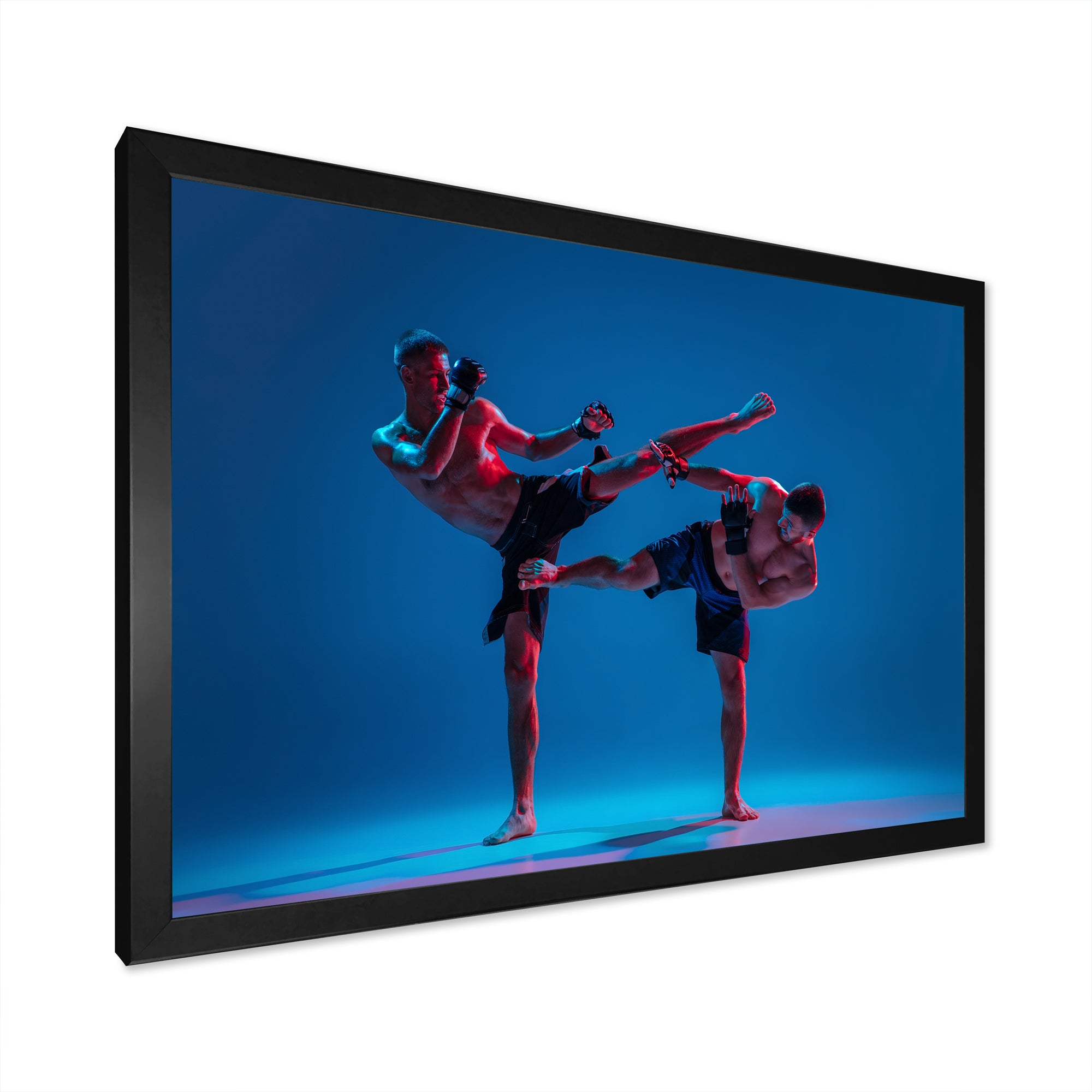 Two MMA Fighters Boxing I - Sport Boxer Canvas Wall Art