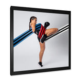 Woman Enjoying Boxing - Sport Boxer Canvas Wall Art