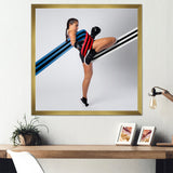 Woman Enjoying Boxing - Sport Boxer Canvas Wall Art
