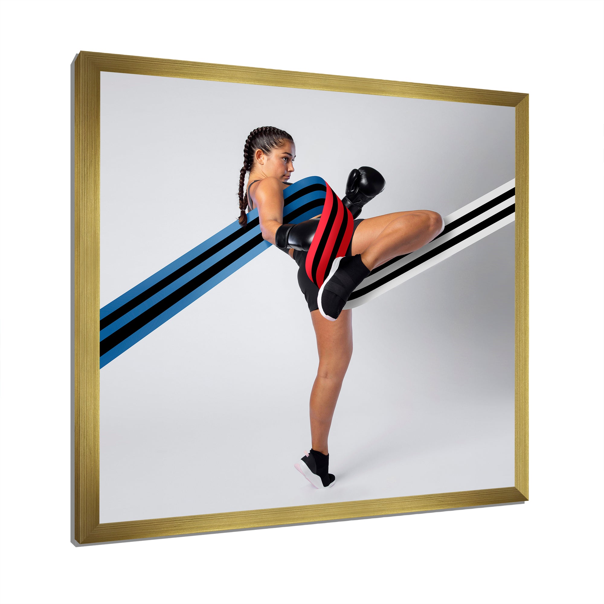 Woman Enjoying Boxing - Sport Boxer Canvas Wall Art