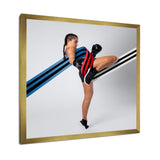 Woman Enjoying Boxing - Sport Boxer Canvas Wall Art