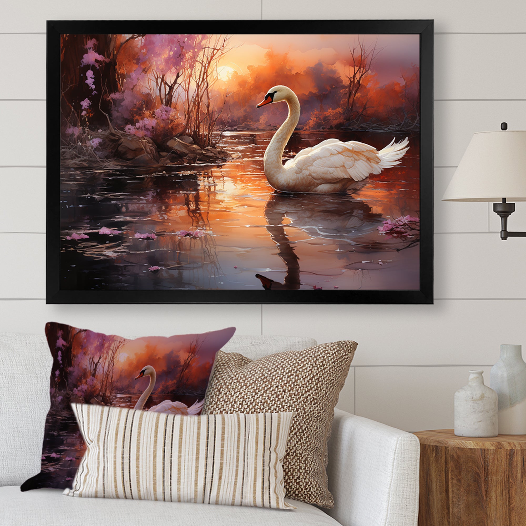 Mystic Dawns Swan - Swans Wall Art Prints