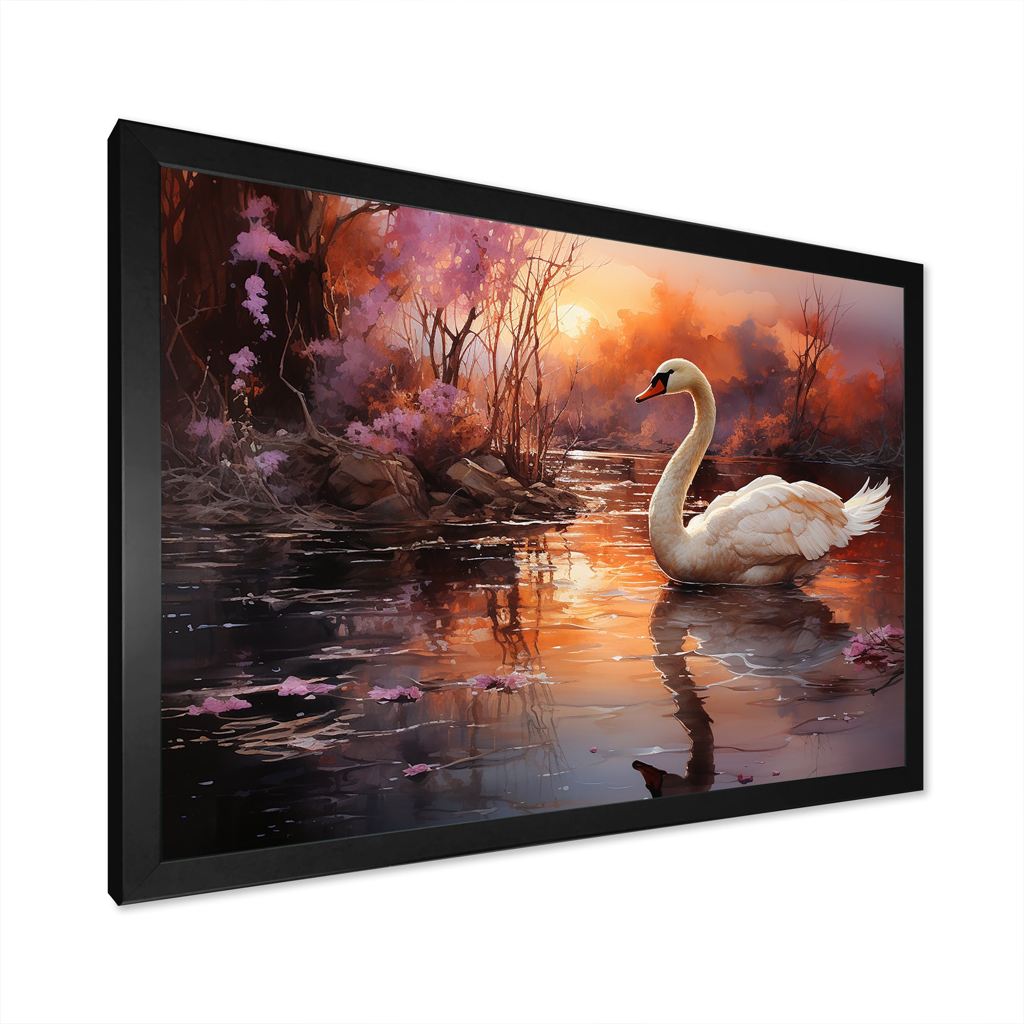 Mystic Dawns Swan - Swans Wall Art Prints