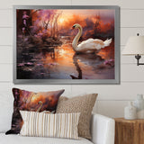 Mystic Dawns Swan - Swans Wall Art Prints