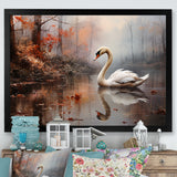 Swan In The Mist - Swans Wall Decor