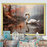 Swan In The Mist - Swans Wall Decor