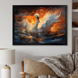 Swans Voyage - Peach Swans Wall Art