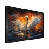 Swans Voyage - Peach Swans Wall Art